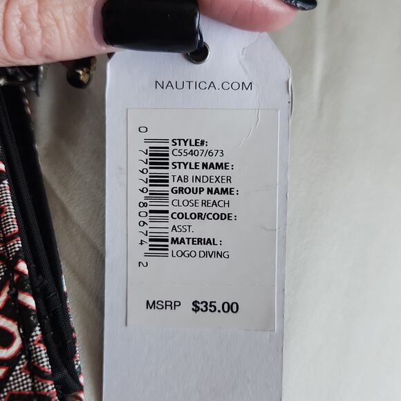 Nautica Logo Pattern RFID Blocking Wallet - NWT - Picture 5 of 5